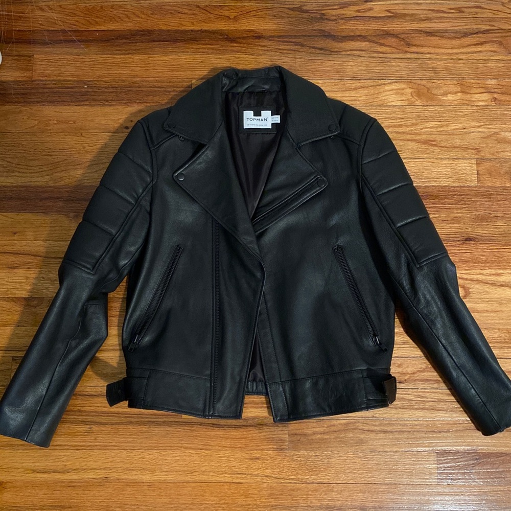 🔥TOP MAN 100%LEATHER BIKER JACKET🔥
